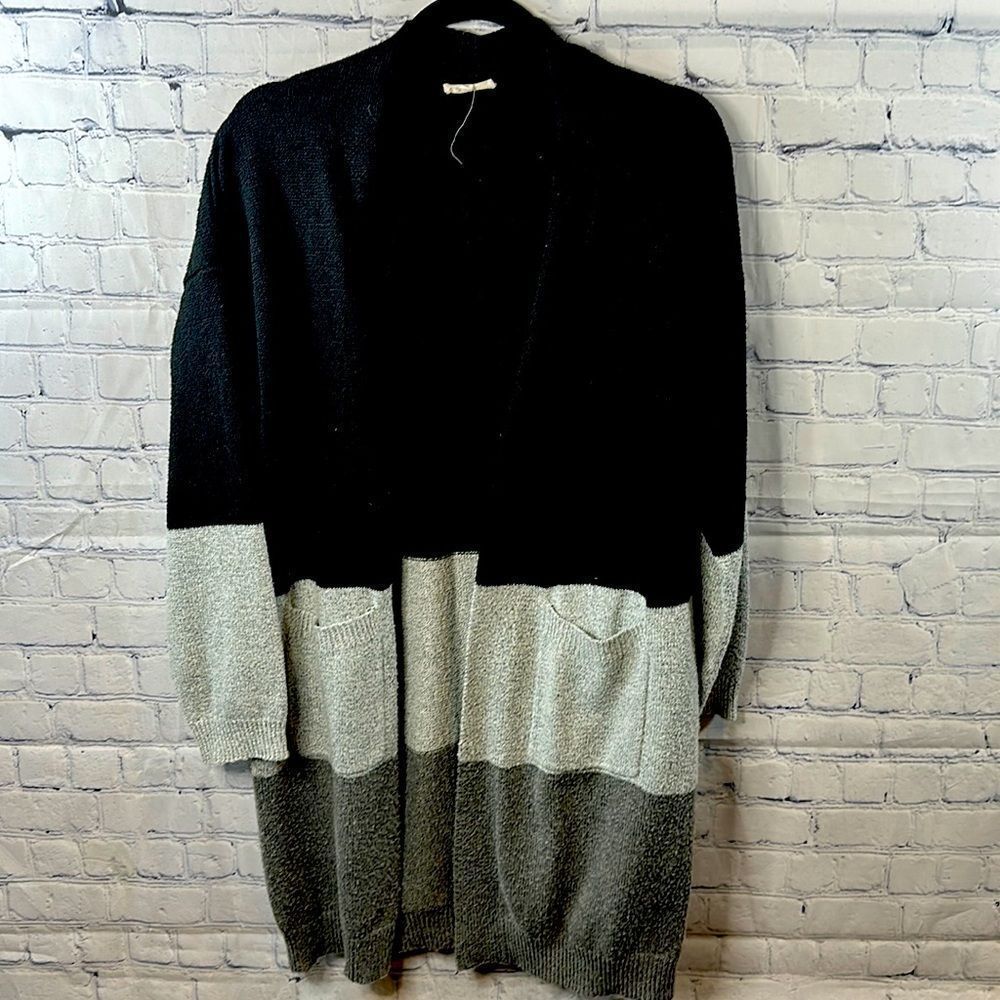 🧥 La Miel Color Block Duster Cardigan - Size M/L 🧥